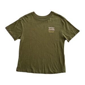 RVCA Women's Size S Balance of Opposites Short Sleeve Green T-Shirt